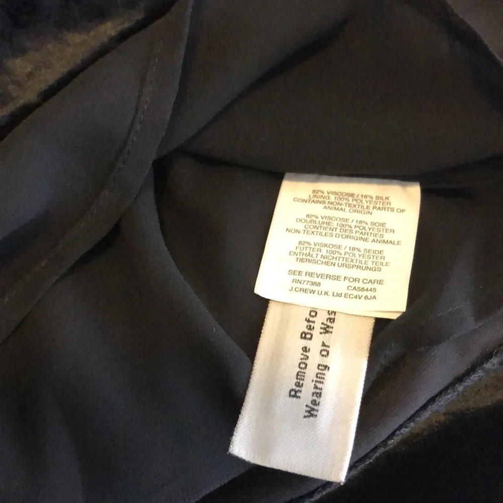 J. Crew Black Velvet Tank XS